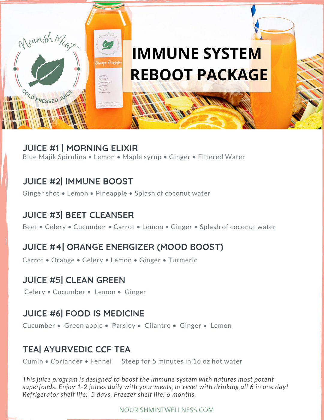 Immune Boost + Recovery Juice Package